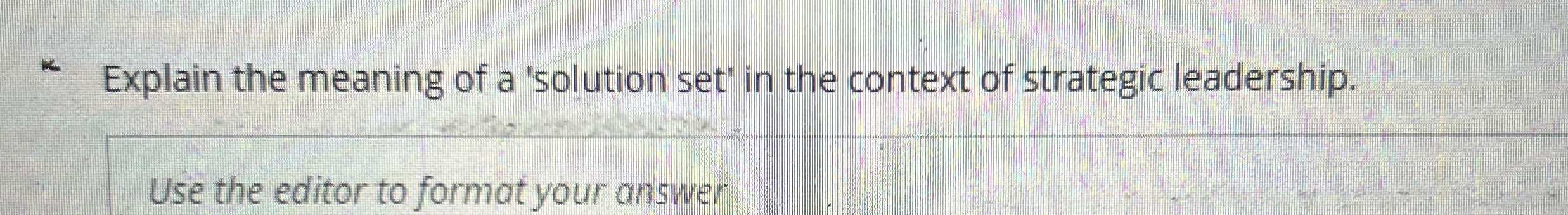  Explain the meaning of a 'solution set' in the context of