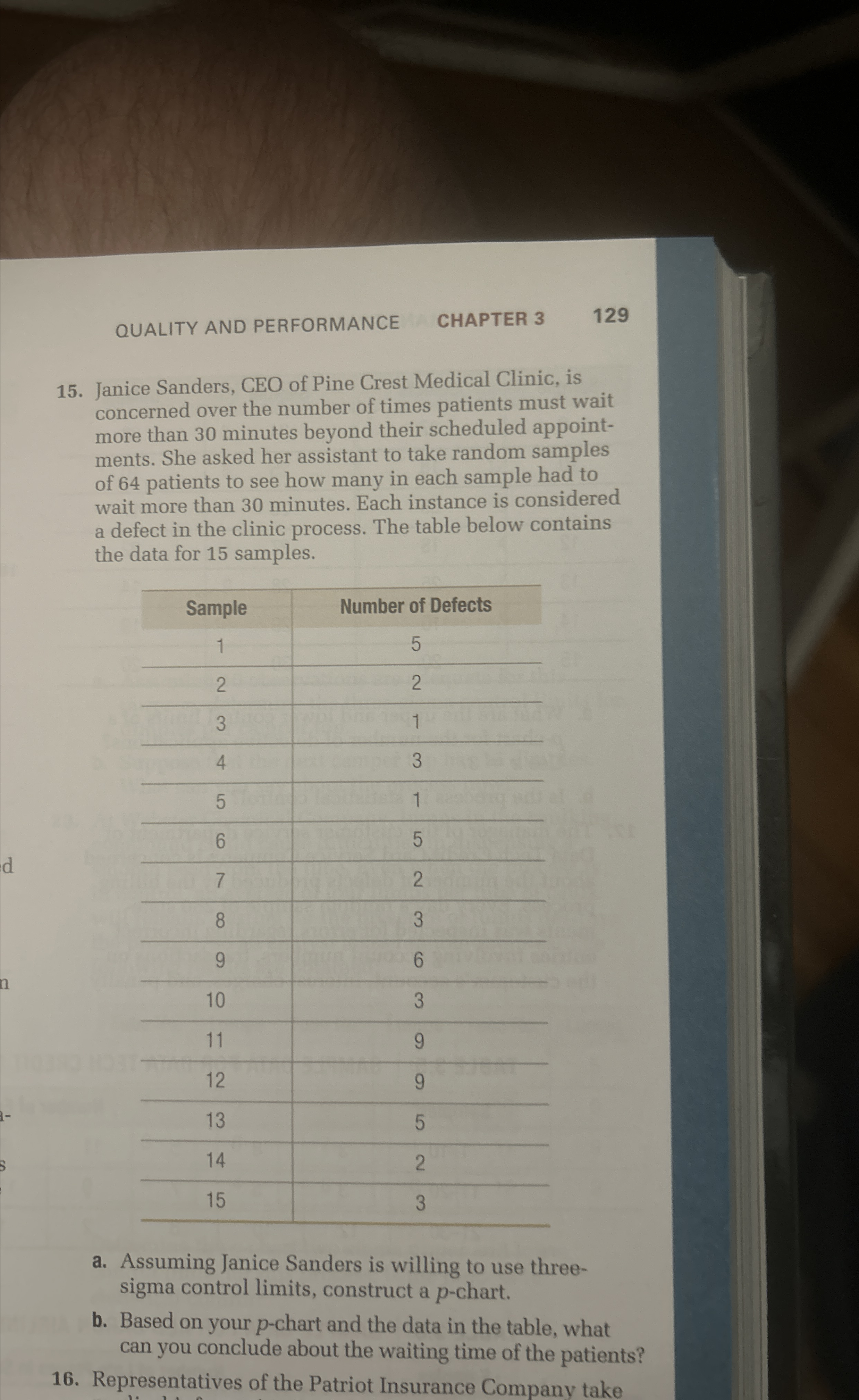  QUALITY AND PERFORMANCE CHAPTER 3 129 15. Janice Sanders, CEO of