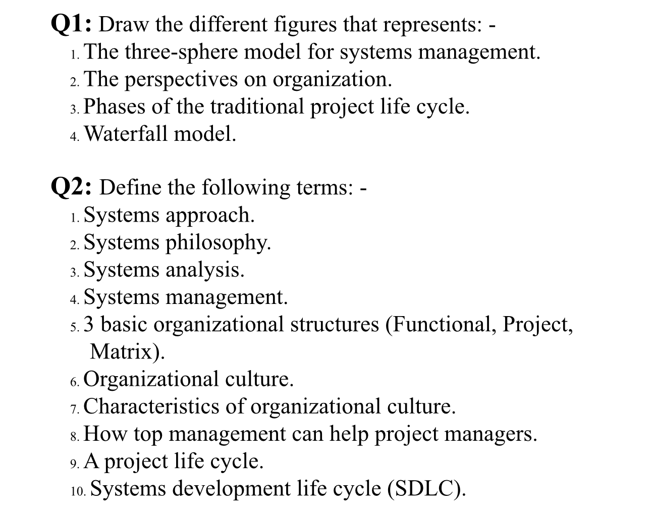  Draw the different figures that represents: - The three-sphere model for