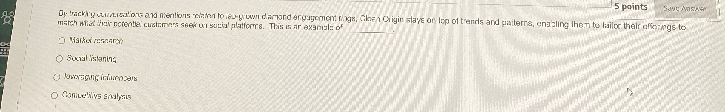  5 points Save Answer By match what their potential customers seek