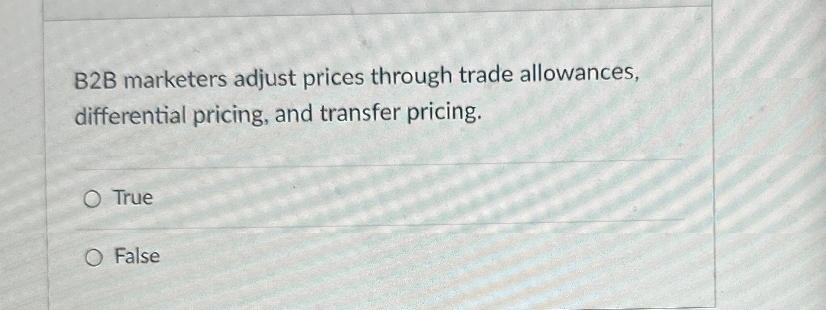  B2B marketers adjust prices through trade allowances, differential pricing, and transfer