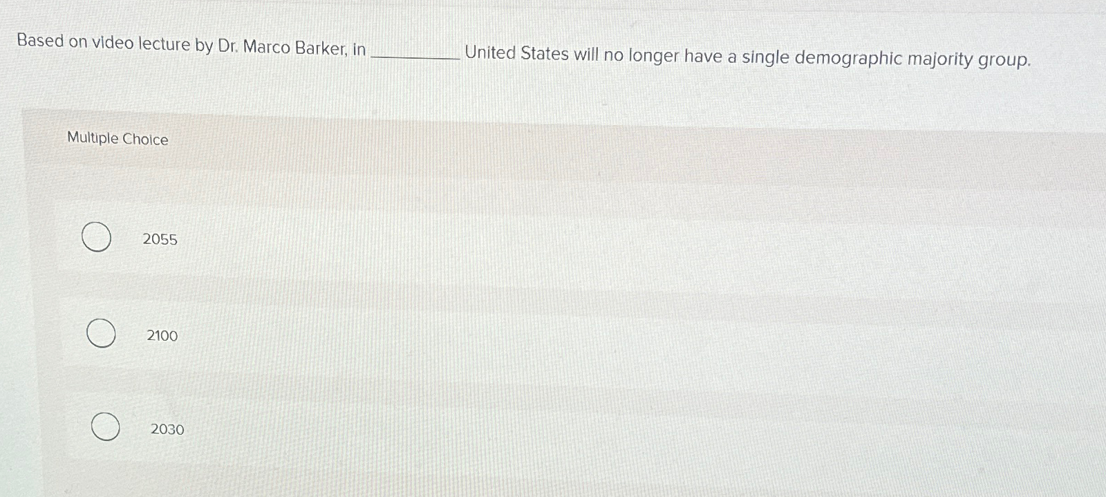  Based on video lecture by Dr. Marco Barker, in United States