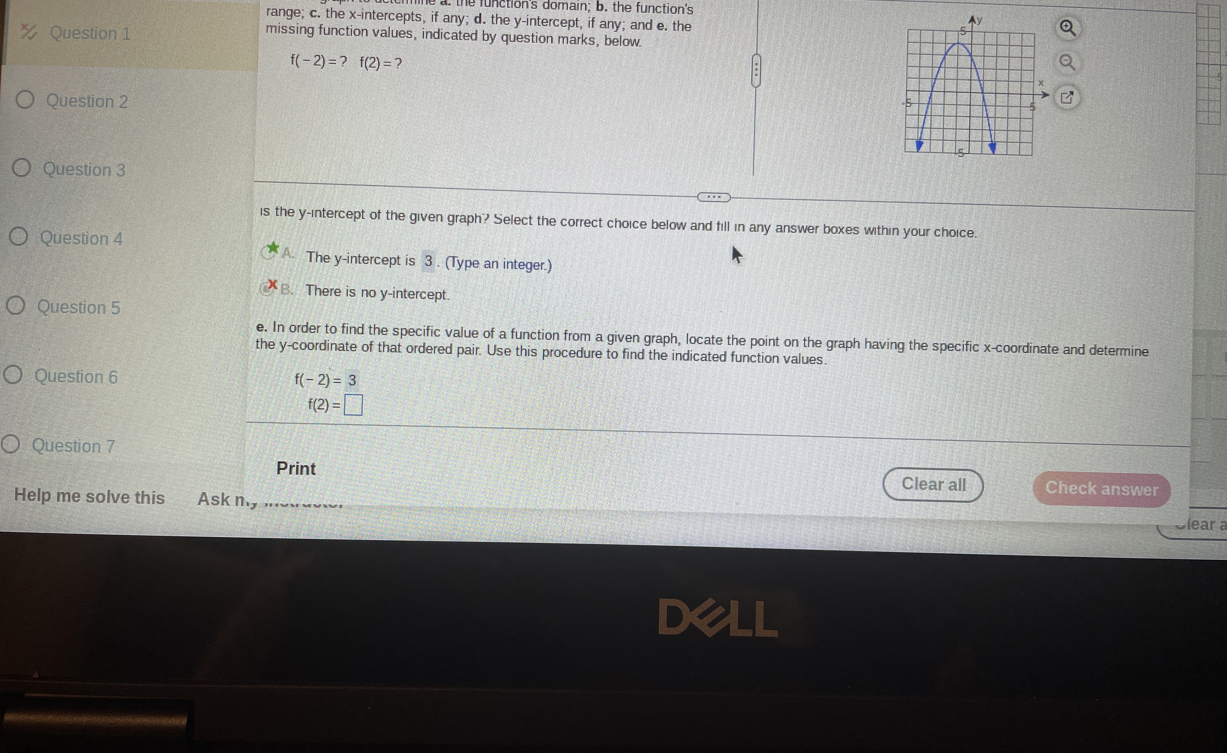  What the answer f (2)= 