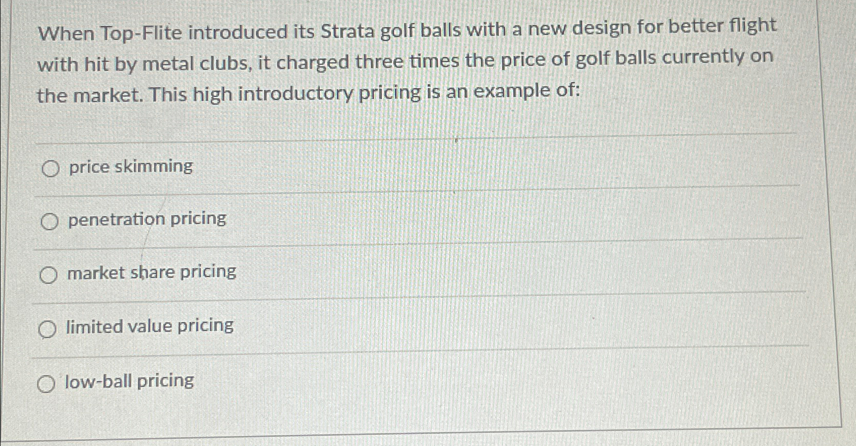  When Top-Flite introduced its Strata golf balls with a new design