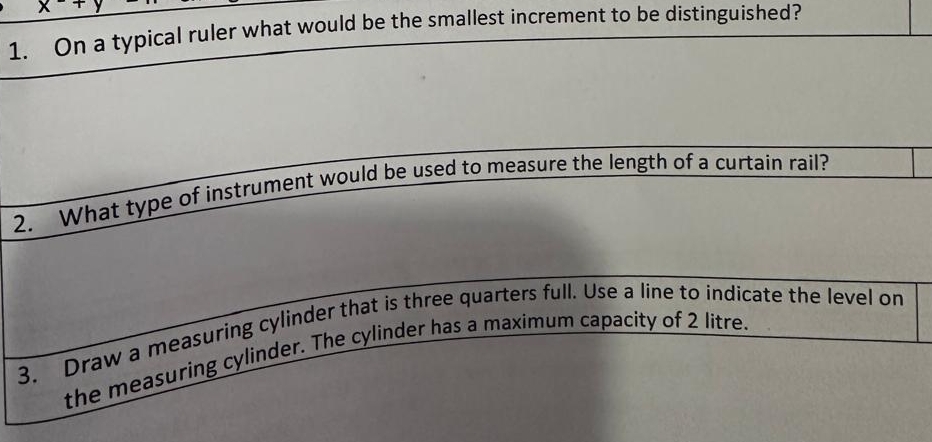  On a typical ruler what would be the smallest increment to