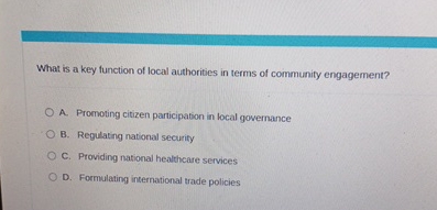  what is a key functionn of local auth What is a