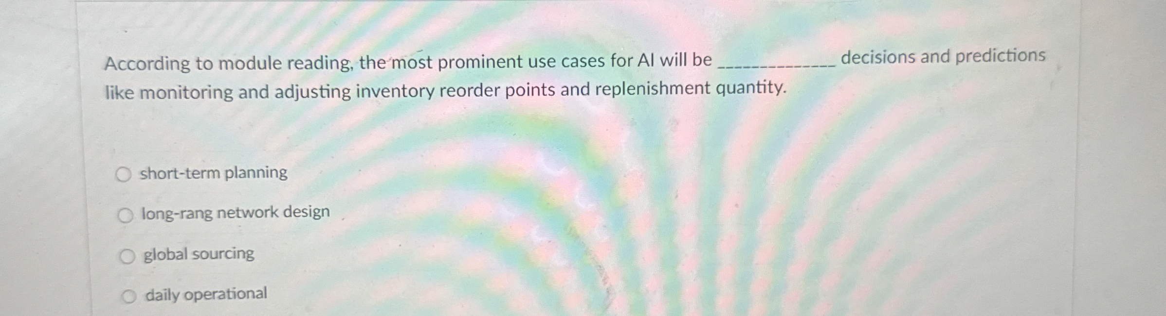  According to module reading, the most prominent use cases for Al
