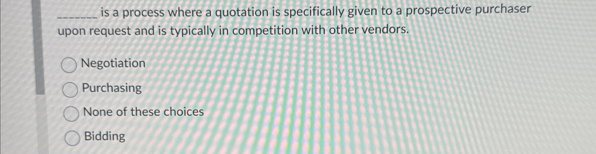  q, is a process where a quotation is specifically given to