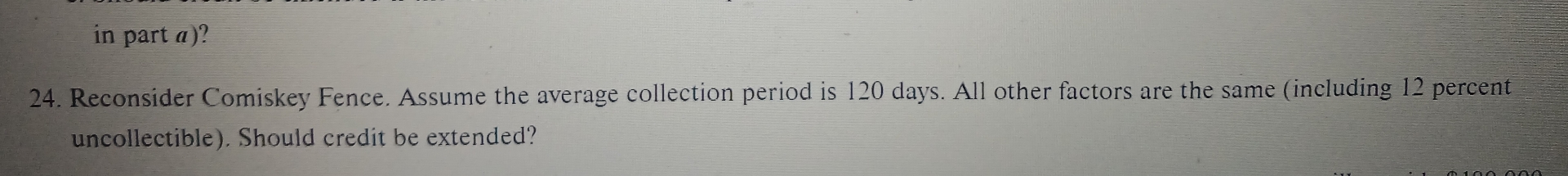  in part a)? 24. Reconsider Comiskey Fence. Assume the average collection