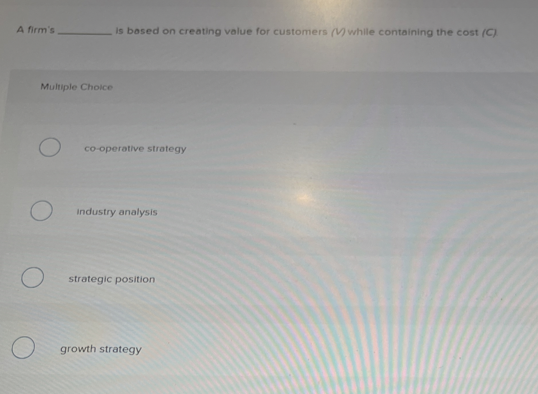  Afirm's is based on creating value for customers (V) while containing