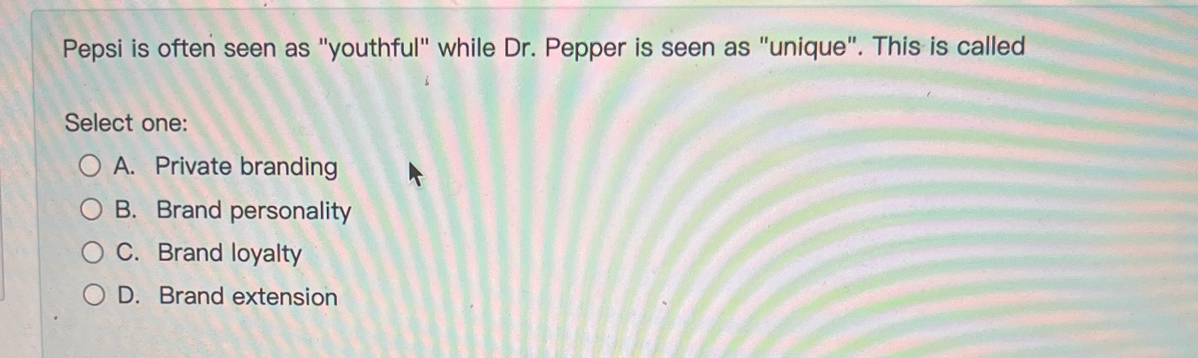  Pepsi is often seen as "youthful" while Dr. Pepper is seen
