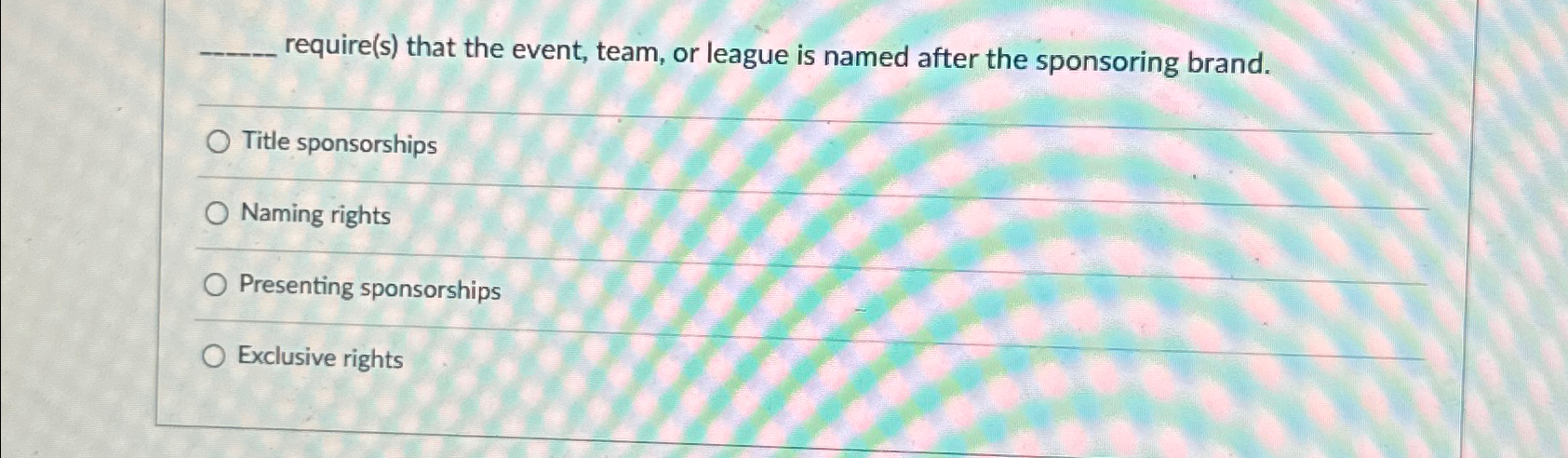  require(s) that the event, team, or league is named after the