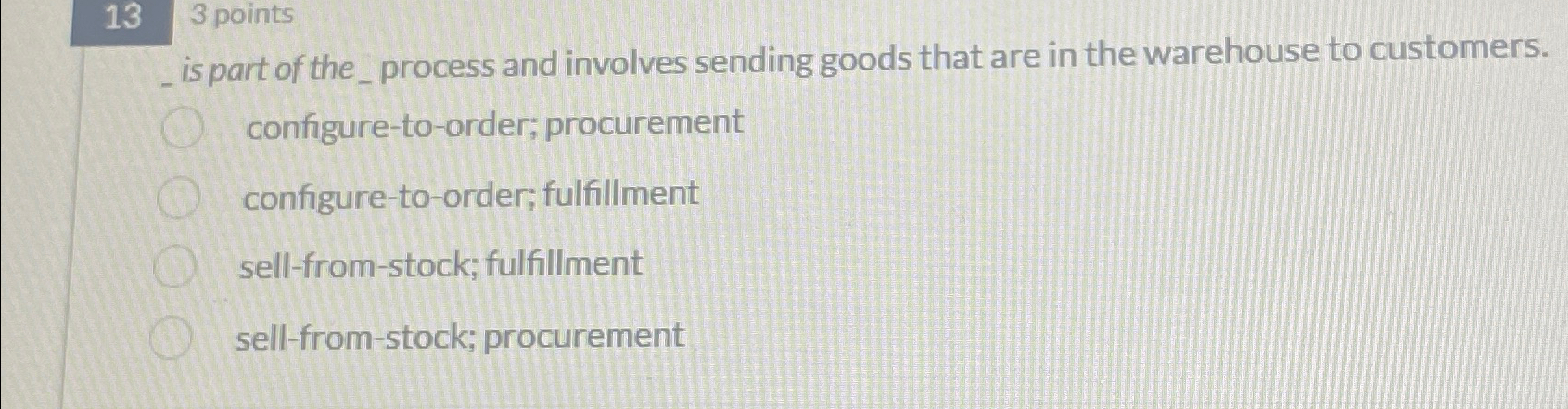  13 points is part of the _ process and involves sending