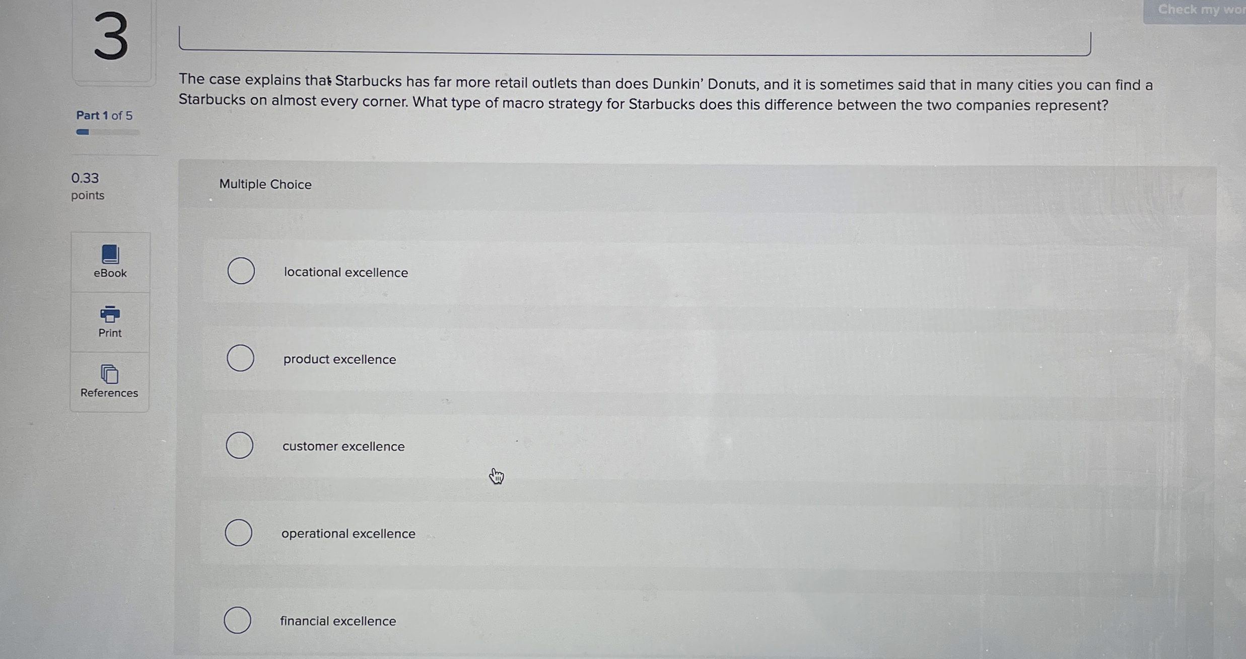  The case explains that Starbucks has far more retail outlets than