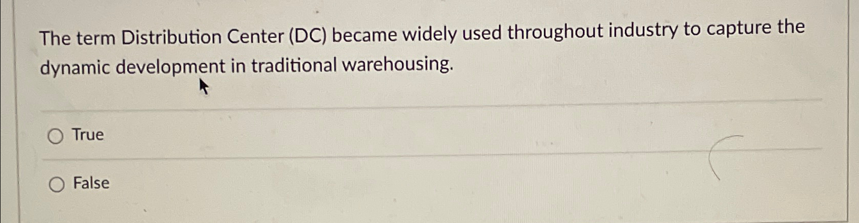  The term Distribution Center (DC) became widely used throughout industry to