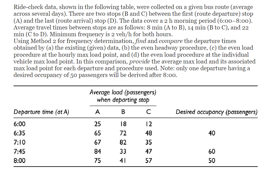  solve public transportation question 