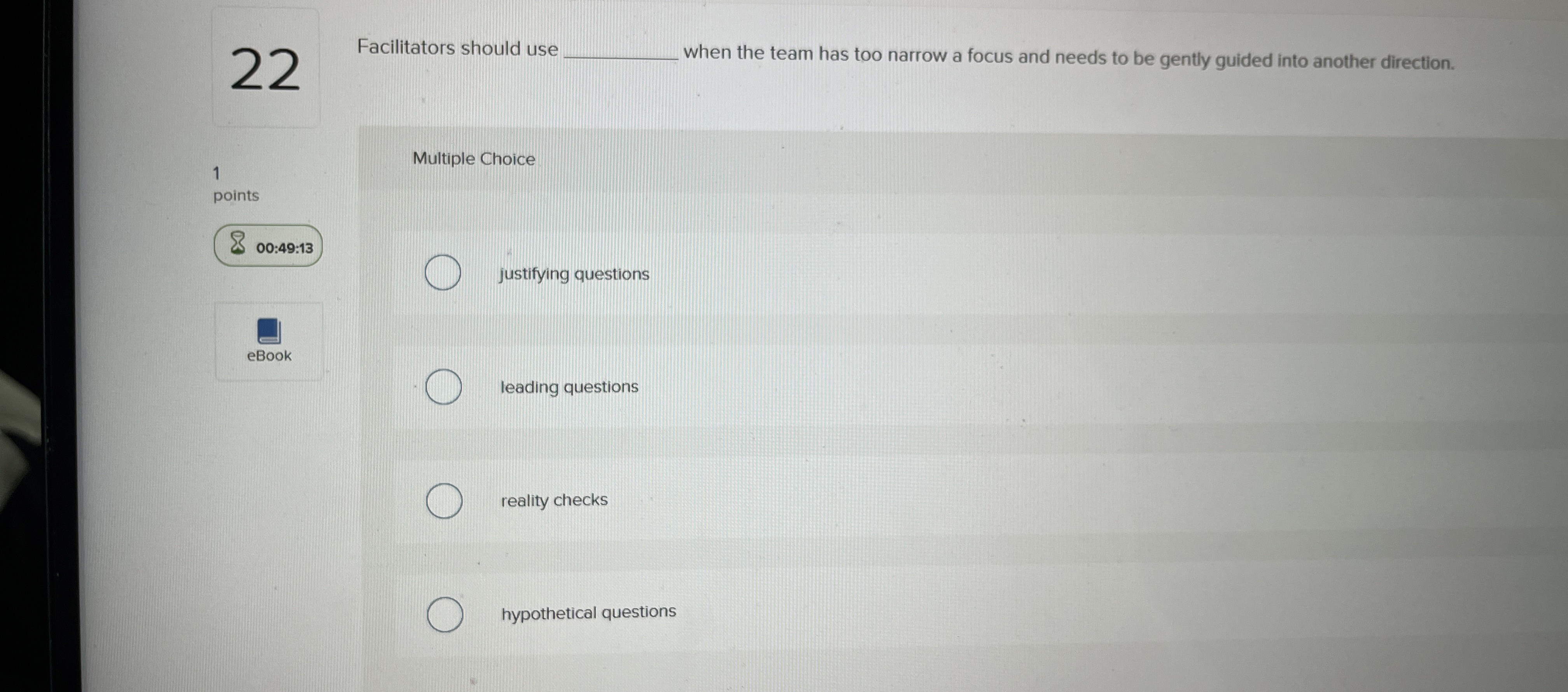  Facilitators should use when the team has too narrow a focus