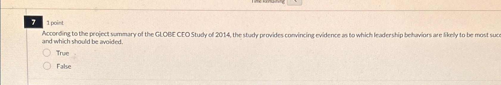  Time Remaining 71 point According to the project summary of the