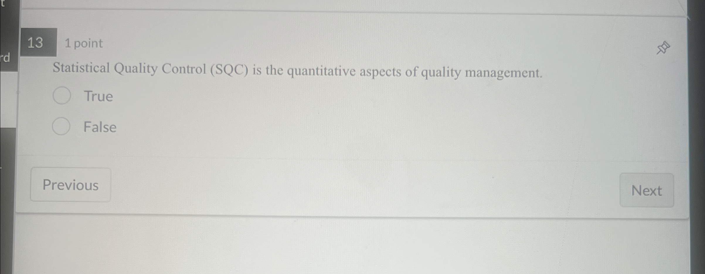  131 point Statistical Quality Control (SQC) is the quantitative aspects of