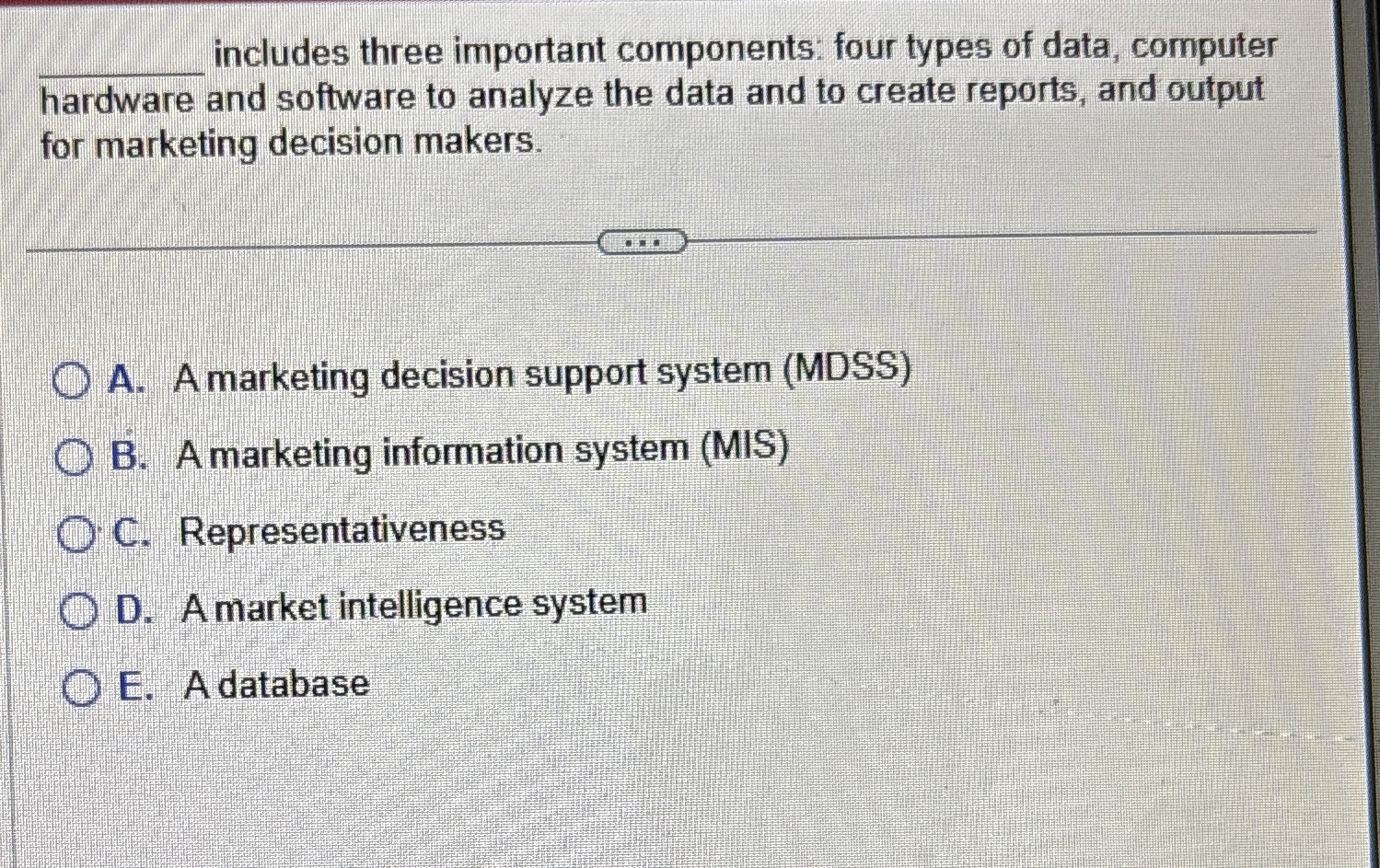  includes three important components: four types of data, computer hardware and