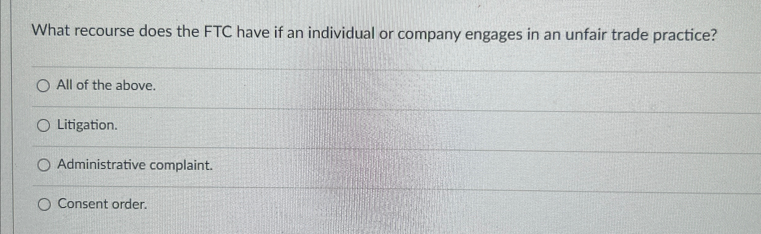  What recourse does the FTC have if an individual or company