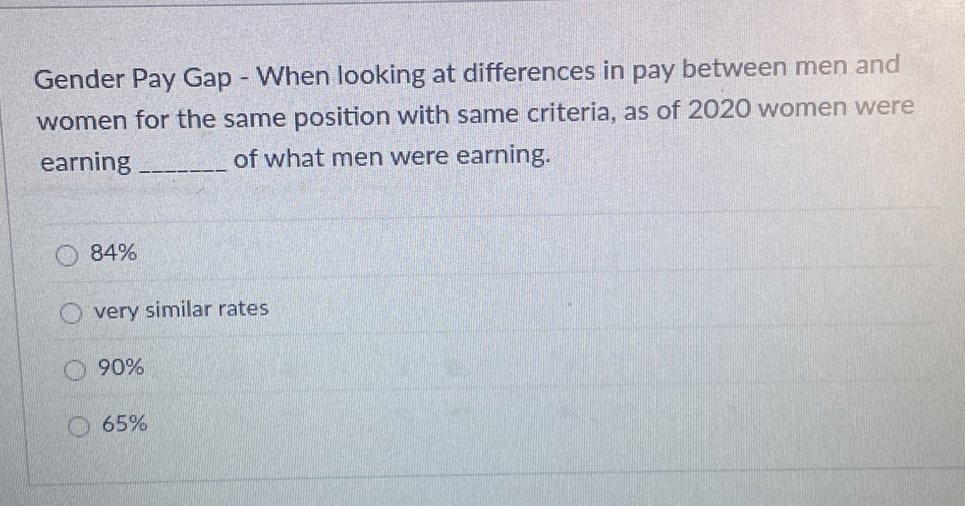  Gender Pay Gap - When looking at differences in pay between