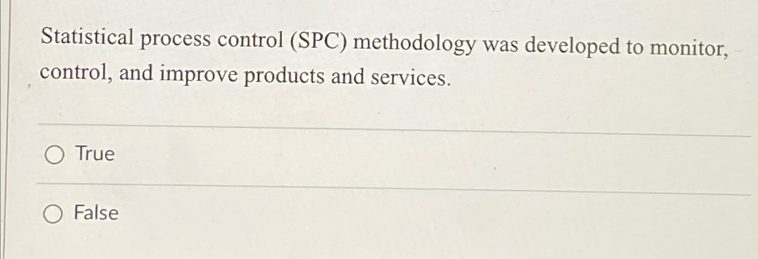  Statistical process control (SPC) methodology was developed to monitor, control, and