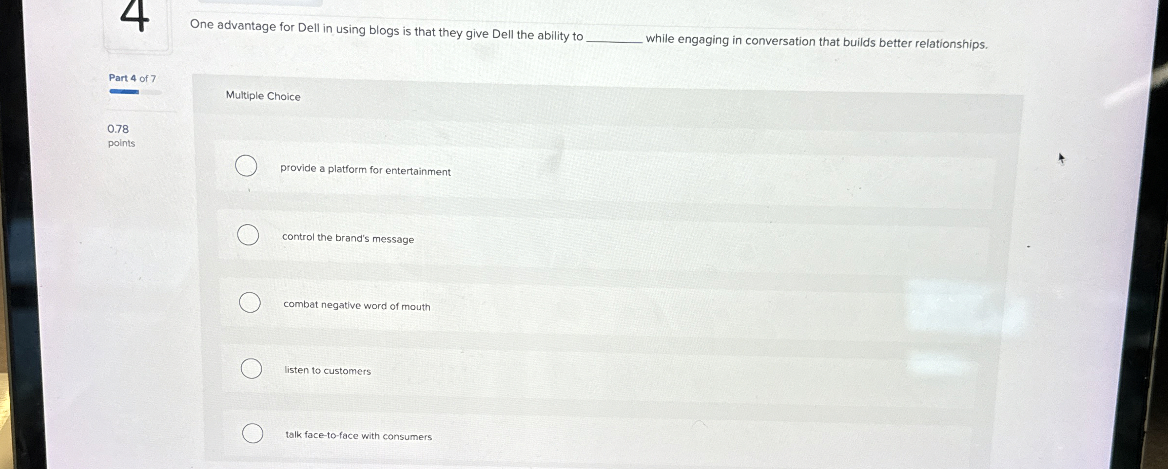  One advantage for Dell in using blogs is that they give