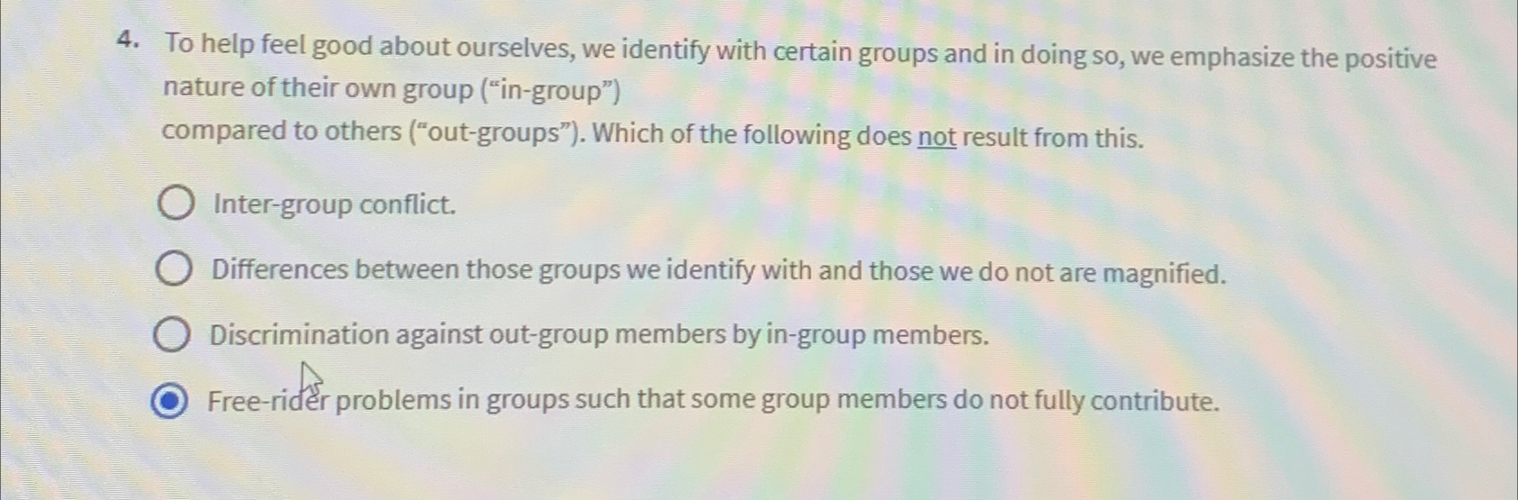  To help feel good about ourselves, we identify with certain groups