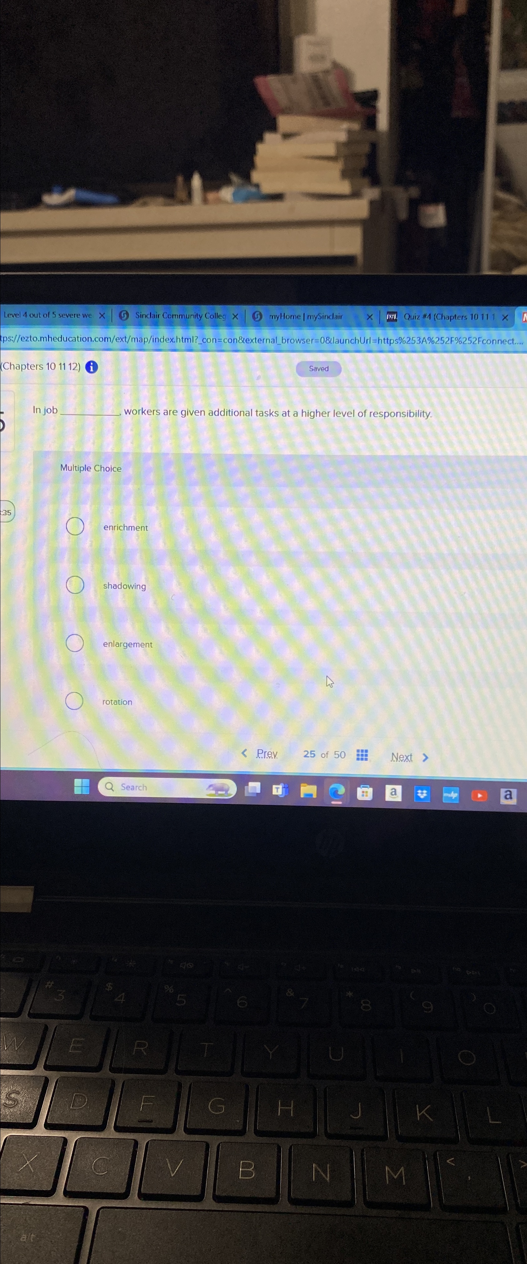  (Chapters 101112) In job workers are given additional tasks at a