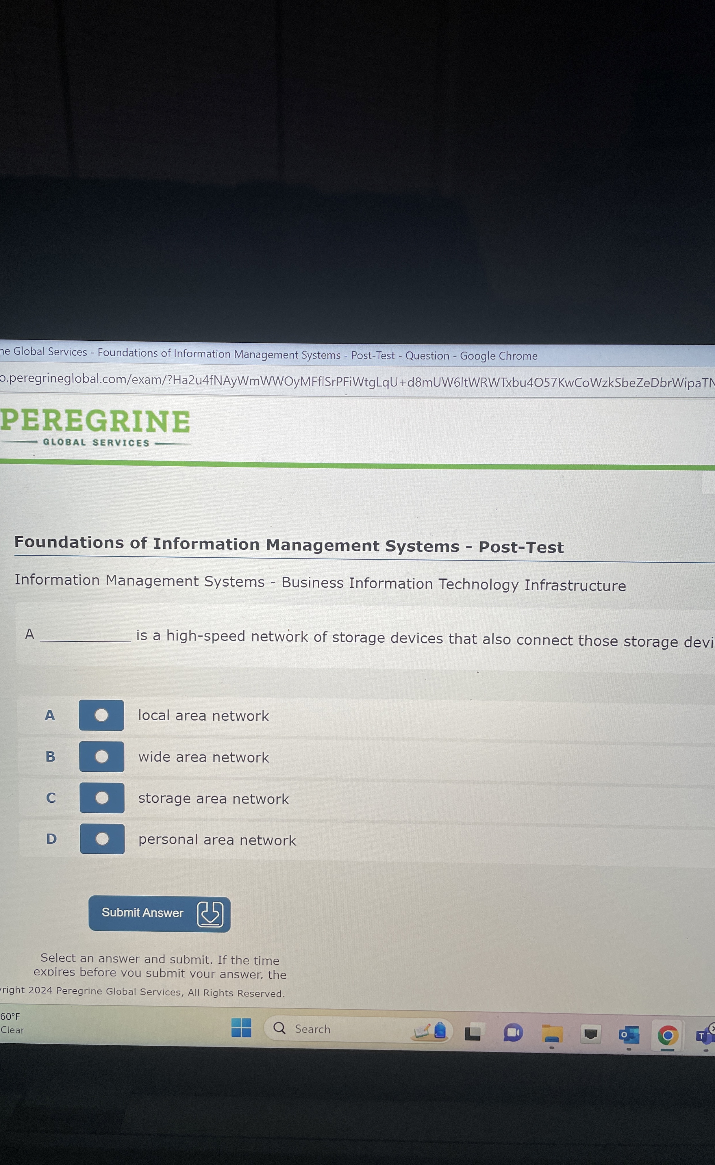  Foundations of Information Management Systems - Post-Test Information Management Systems -