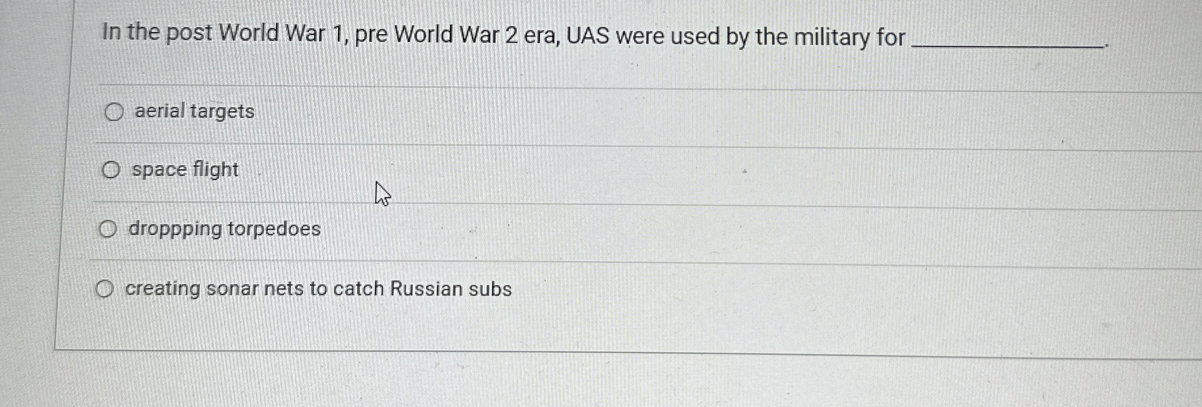  In the post World War 1, pre World War 2 era,