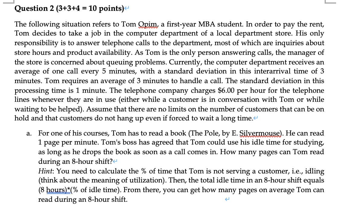  Please answer the question on the computer. If handwriting is required,