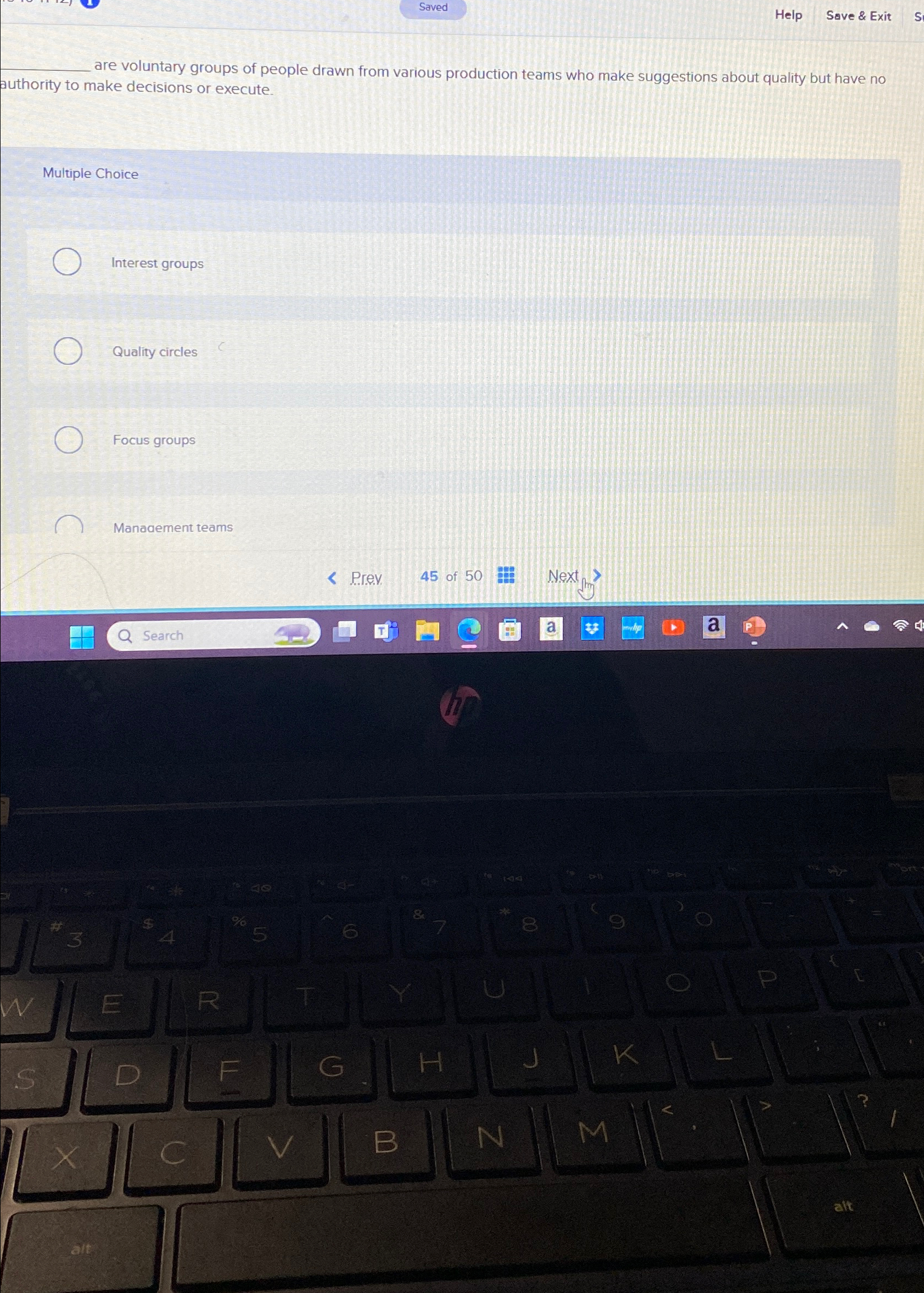  Saved Help Save & Exit S are voluntary groups of people