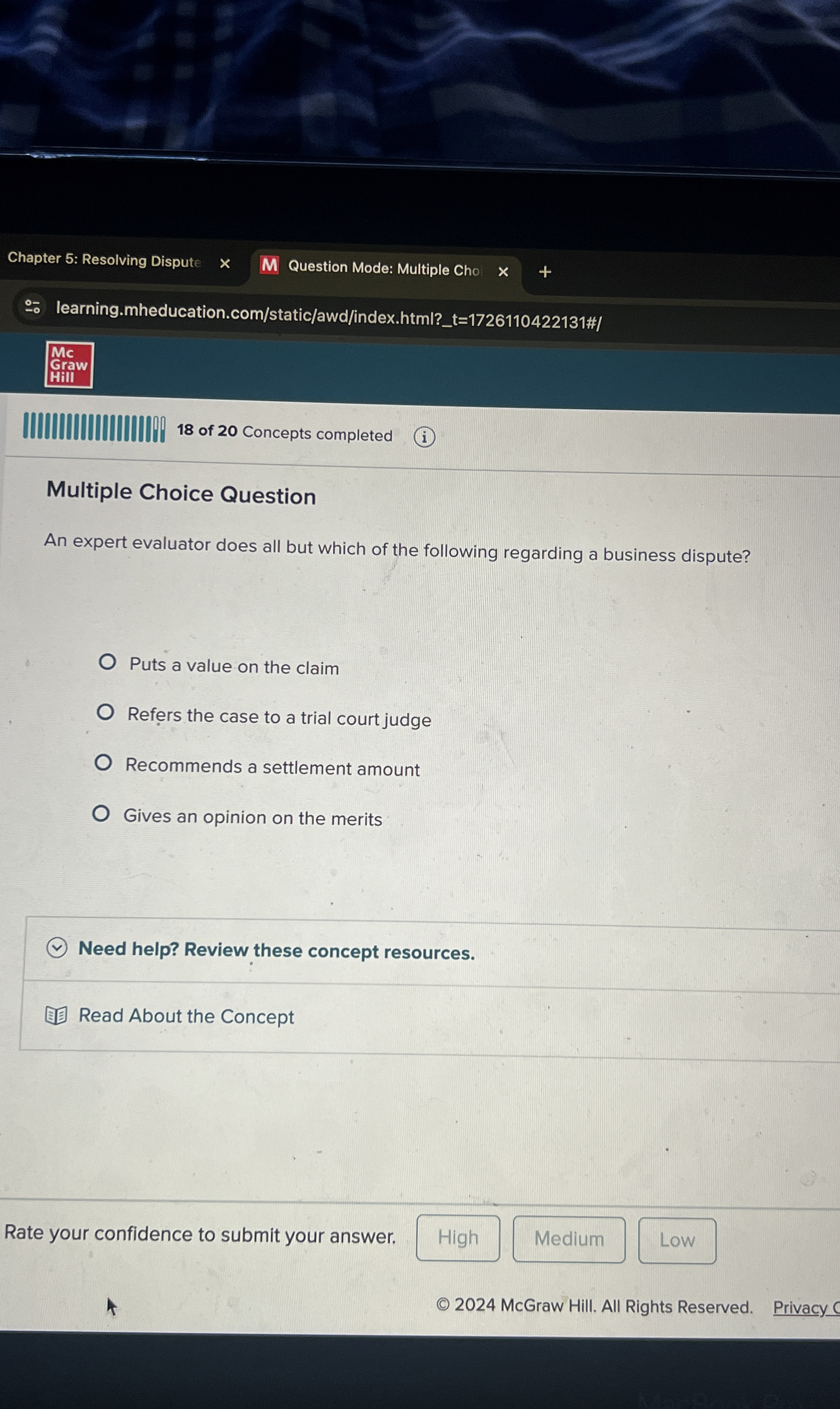  Multiple Choice Question An expert evaluator does all but which of