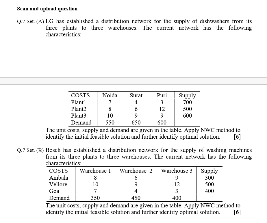  Scan and upload question Q.7 Set. (A) LG has established a