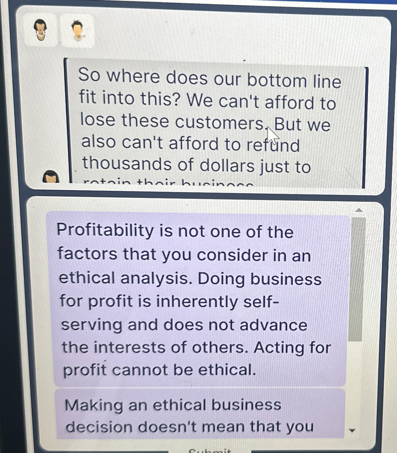  So where does our bottom line fit into this? We can't