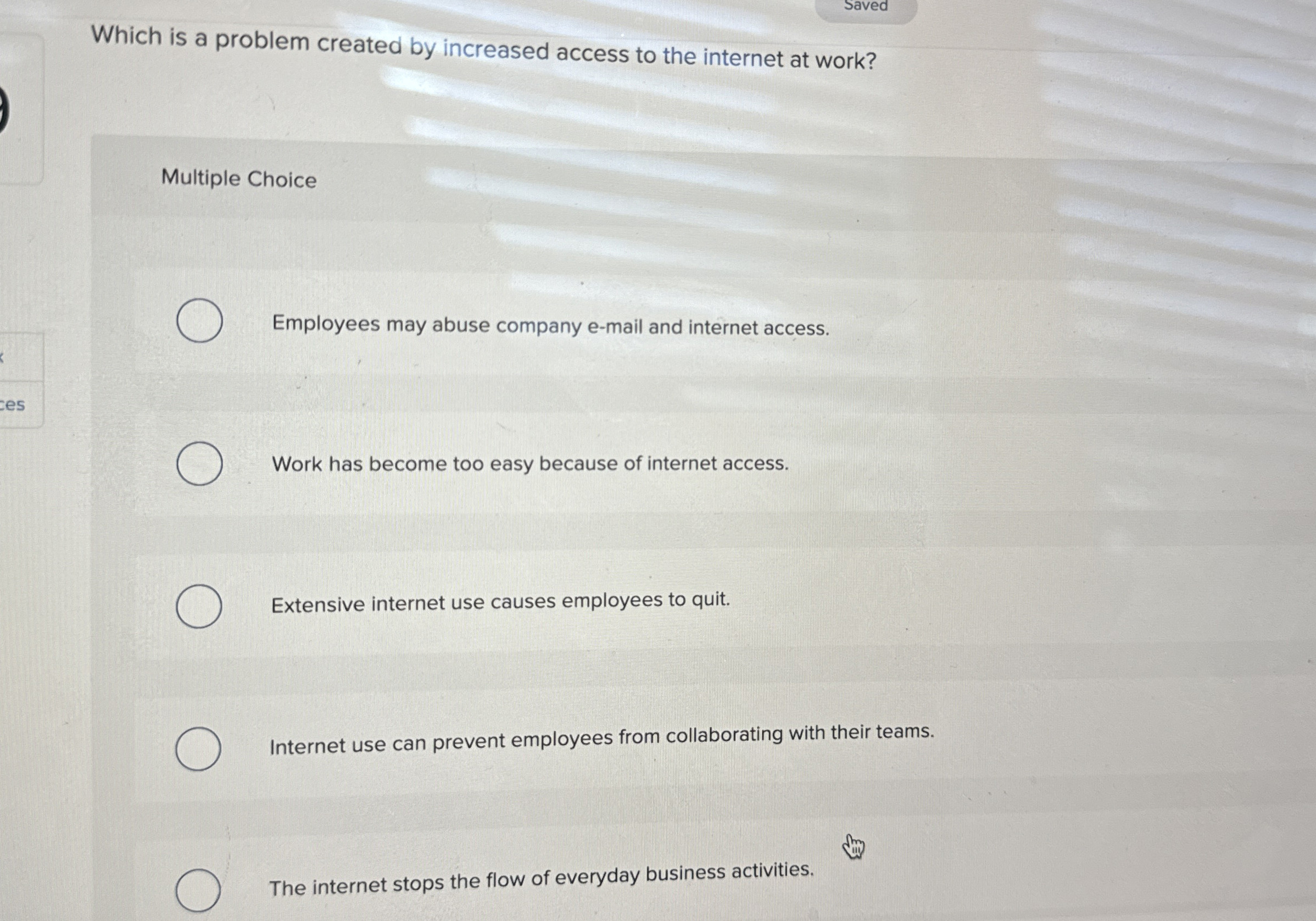  Which is a problem created by increased access to the internet