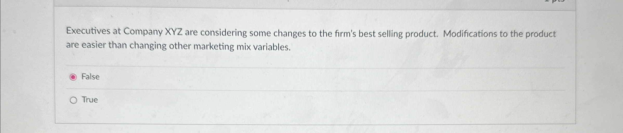  Executives at Company xYZ are considering some changes to the firm's