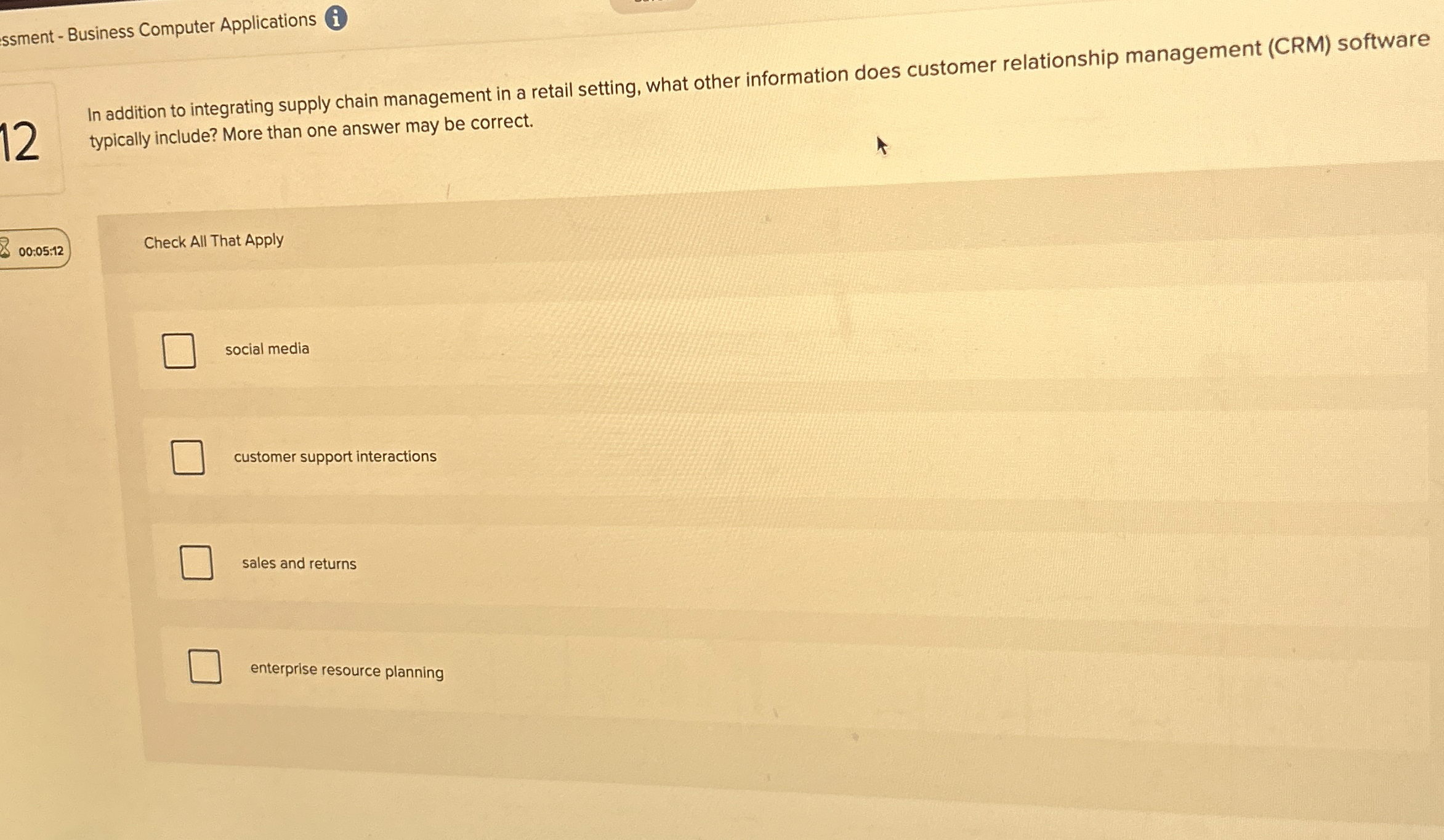  ssment - Business Computer Applications (i) In addition to integrating supply