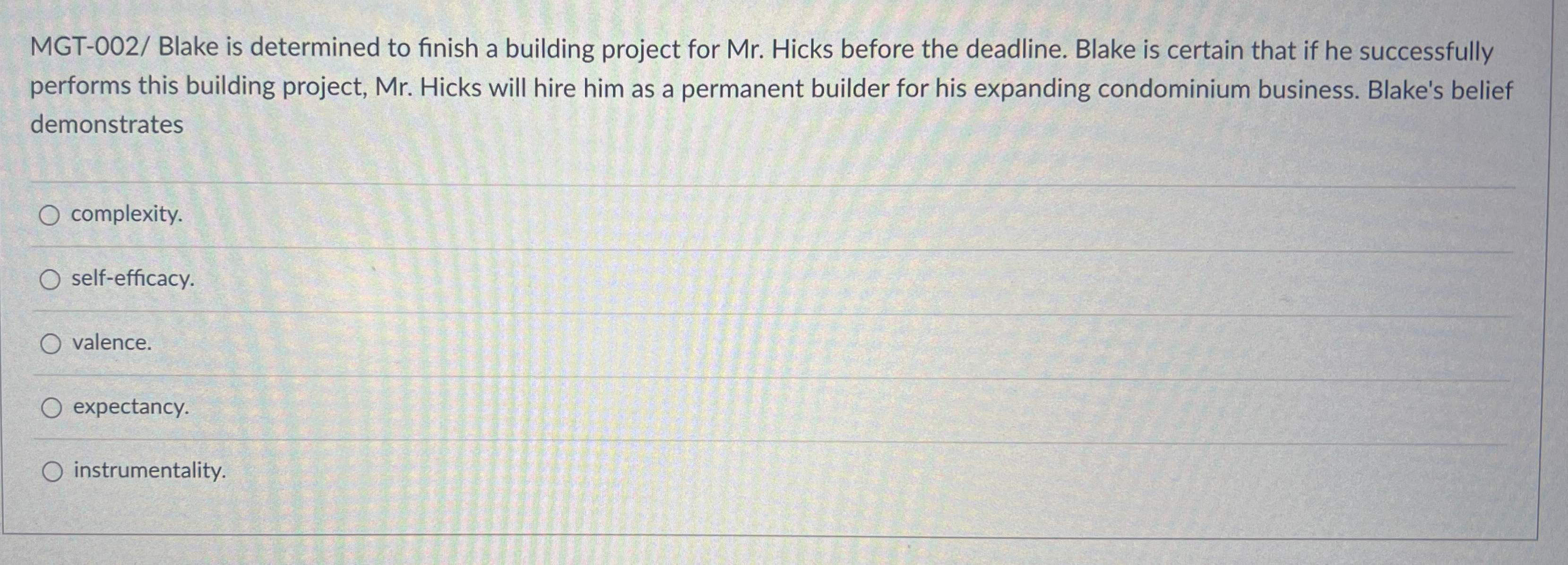  MGT-002/ Blake is determined to finish a building project for Mr.
