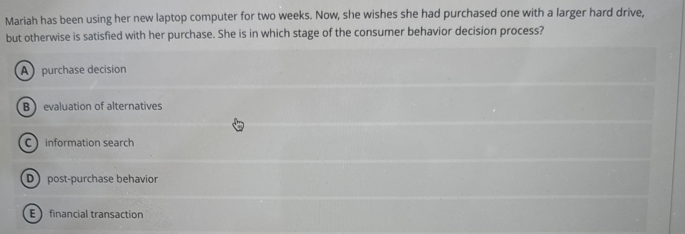  Mariah has been using her new laptop computer for two weeks.