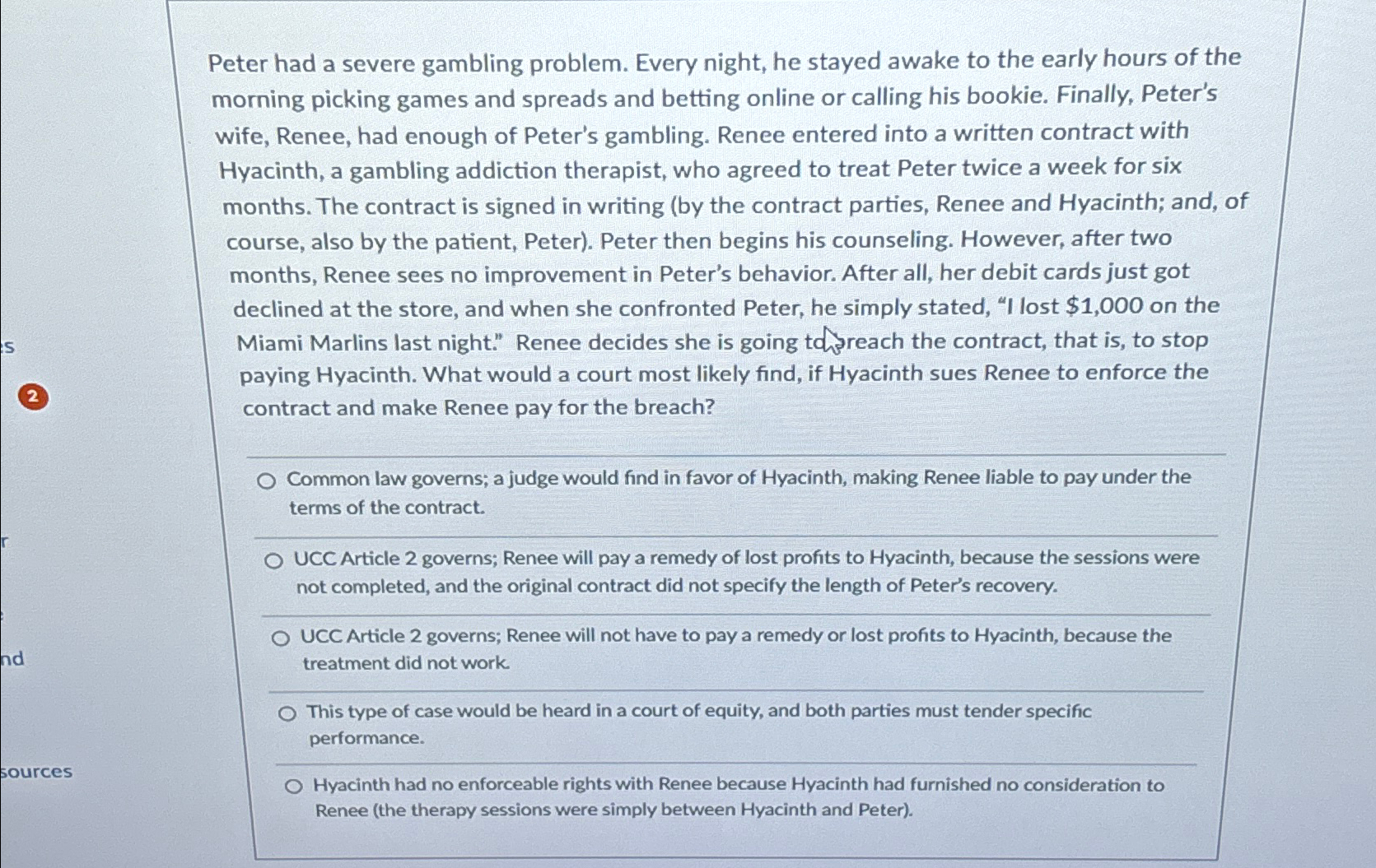 Peter had a severe gambling problem. Every night, he stayed awake