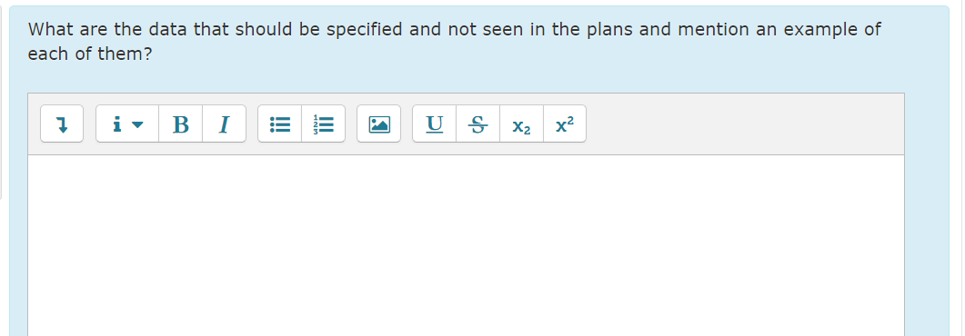  What are the data that should be specified and not seen