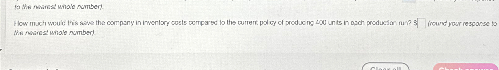  to the nearest whole number). How much would this save the