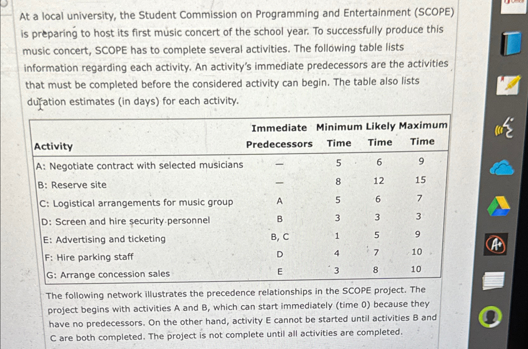  At a local university, the Student Commission on Programming and Entertainment