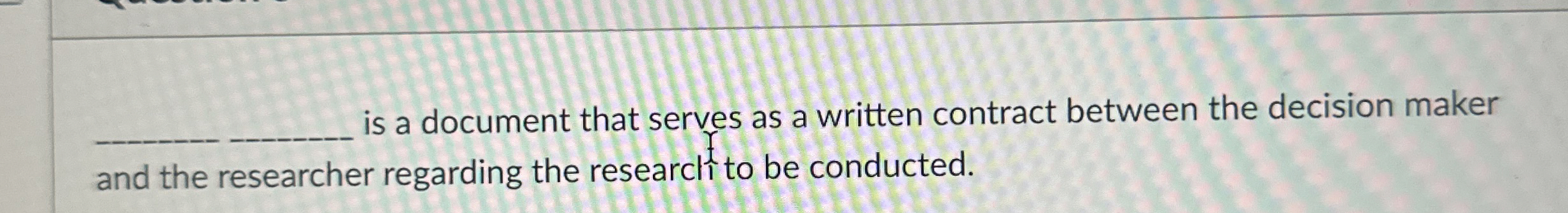  is a document that serves as a written contract between the