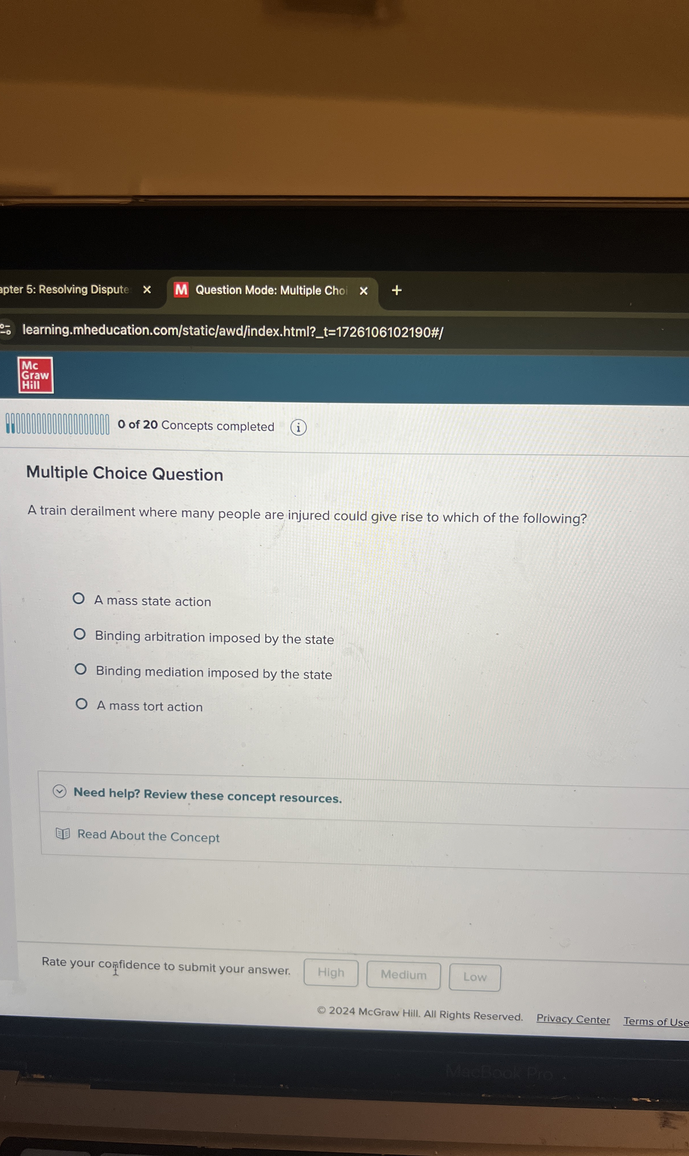  Multiple Choice Question A train derailment where many people are injured