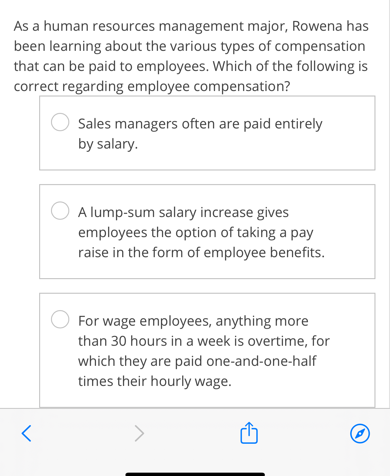  As a human resources management major, Rowena has been learning about