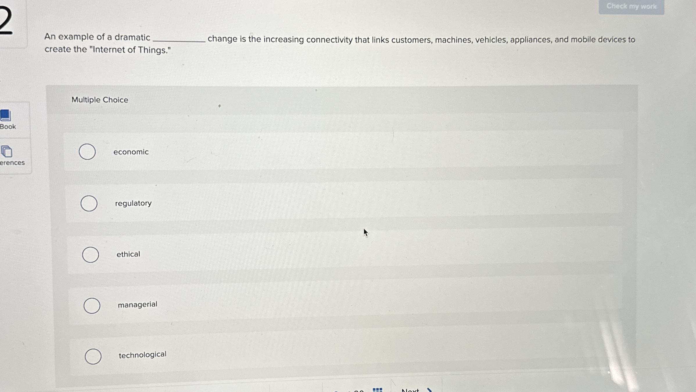  An example of a dramatic change is the increasing connectivity that